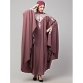 Designer embroidery Irani Kaftan - Mauve Pink